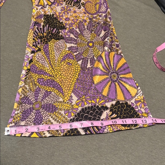 Vintage Loungewear by Danville Purple and Yellow psychedelic Floral Jumpsuit - Picture 17 of 17